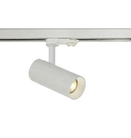 DX160001  Eos T 10, GU10/LED Module, White & White, Cylinder Track Light, 90° Tilt, 350° R/tion, Powergear 3P Adaptor, Push Fit Fast Connector, 5yrs Warranty
